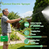 SideKing Battery Powered Sprayer 1.35 Gallon, 3 Adjustable Pressure Electric Weed Sprayer with Battery Indicator, Telescopic Wand & 4 Nozzles, Rechargeable Garden Sprayer for Lawn, Yard & Pest Control