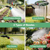 SideKing Battery Powered Sprayer 1.35 Gallon, 3 Adjustable Pressure Electric Weed Sprayer with Battery Indicator, Telescopic Wand & 4 Nozzles, Rechargeable Garden Sprayer for Lawn, Yard & Pest Control