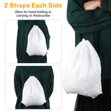 Sieral 30 Pcs Blank Sublimation Drawstring Bags Drawstring Backpack Bulk Heat Press Reusable Polyester Sublimation Bags Cinch Sackpack for Gym Sport DIY Craft, White