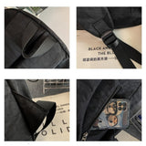 SIFRTOA Grunge Backpack with Adorable Accessory Aesthetic Backpack Cute Backpacks Waterproof (Black)
