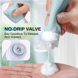 Silevoler 14pack Travel Bottles for Toiletries, TSA Approved Travel Size Toiletries Containers Set, Premium Silicone Leak Proof Refillable Squeezable & Creams jars Accessories Kit W/Clear Bag (Gray)