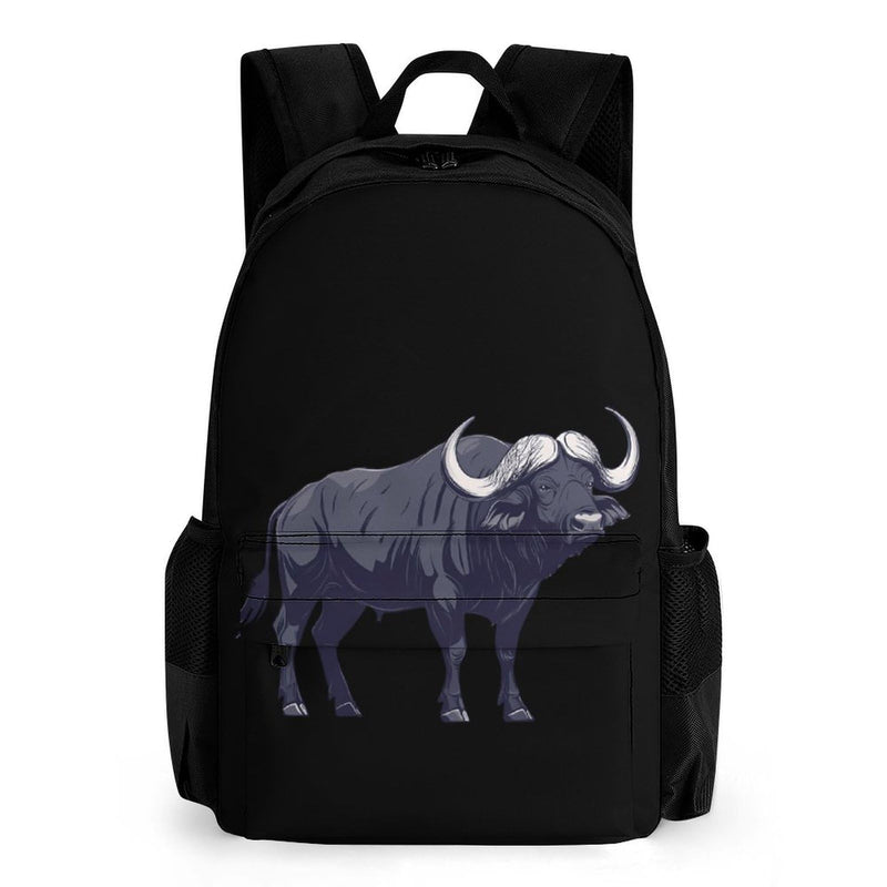 Silhouette of Buffalo Backpack with Pocket Travel Daypack Laptop Lightweight Gear Bag for Office Commute Travel