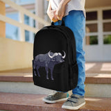 Silhouette of Buffalo Backpack with Pocket Travel Daypack Laptop Lightweight Gear Bag for Office Commute Travel