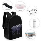 Silhouette of Buffalo Backpack with Pocket Travel Daypack Laptop Lightweight Gear Bag for Office Commute Travel