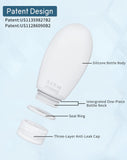 Silicone Travel Bottles for Toiletries TSA Approved Travel Size Containers Set 4 Pack Portable Leak Proof Refillable Cosmetic Squeeze Bottles Shampoo Hair Conditioner Body Lotion Bath Shower Gel