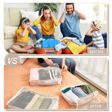 Silkfly 12 Pcs Packing Cubes for Suitcase Travel Luggage Bags Bulk Mesh Organizer Set for Hiking Camping Backpacking Clothes Accessories(Light Khaki, XL, L, M Size)