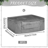 Silkfly 8 Pcs XL Packing Cube for Travel Luggage Organizer Suitcase High Capacity Large Packing Bag Bulk Reusable Mesh Travel Cube for Hiking Camping Accessory, 17.7 x 13 x 4.7 Inch (Gray)