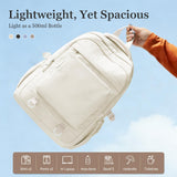Simple Backpack for School Waterproof Backpack for Women Men Cute Casual Daypacks Lightweight Backpacks High School Bookbag for Teens Girls Boys(Beige)