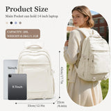Simple Backpack for School Waterproof Backpack for Women Men Cute Casual Daypacks Lightweight Backpacks High School Bookbag for Teens Girls Boys(Beige)
