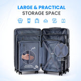 Simple Deluxe 20 Inch Hardside Carry On Luggage, Suitcase with Double Spinner Wheels & TSA Lock, Hard Shell Suitcase, Expandable Rolling Lightweight Luggage, Black