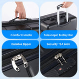 Simple Deluxe 20 Inch Hardside Carry On Luggage, Suitcase with Double Spinner Wheels & TSA Lock, Hard Shell Suitcase, Expandable Rolling Lightweight Luggage, Black