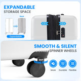 Simple Deluxe 28 Inch Hardside Carry On Luggage, Suitcase with Double Spinner Wheels & TSA Lock, Hard Shell Suitcase, Expandable Rolling Lightweight Luggage, White