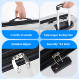 Simple Deluxe 28 Inch Hardside Carry On Luggage, Suitcase with Double Spinner Wheels & TSA Lock, Hard Shell Suitcase, Expandable Rolling Lightweight Luggage, White