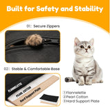 Simple Deluxe Airline - Approved Cat Carrier, 17" x 12" x 12", Soft - Sided Pet Carrier for Cats, Small Dogs, Kittens & Puppies up to 17 lbs, Durable & Collapsible Travel Carrier, Black