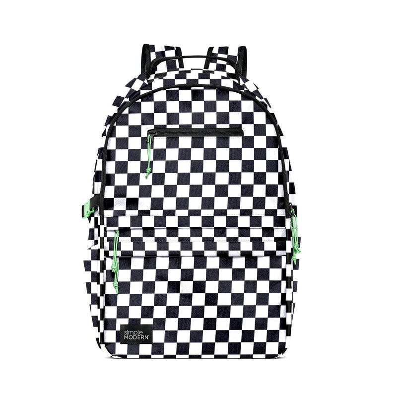 Simple Modern Ellis Backpack for School | Elementary Middle and High School Bookbag for Kids and Teens | Girls and Boys | Black and White Checkmate