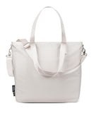 Simple Modern Tote Bag for Women | Large Water-Resistant Laptop Purse with Compartments and Zipper Top | Shoulder Bag with Crossbody Strap and Pockets for Work, Travel & School | Almond Birch