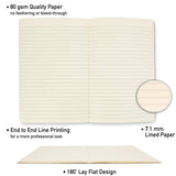 Simply Genius Journaling Notebooks - 6 - Pack A5 Black Softcover - College Ruled Writing Journal - Note Taking & Travel Notebook - 92 Lined Cream Pages 80 GSM