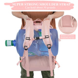 Sinaliy Large Travel Backpack for Women, 40L Travel Bag Personal Item Size, Laptop Backpacks, Waterproof Carry On Backpack with Packing Cubes for College Business Hiking Work Essentials, Pink