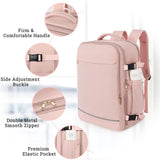 Sinaliy Large Travel Backpack for Women, 40L Travel Bag Personal Item Size, Laptop Backpacks, Waterproof Carry On Backpack with Packing Cubes for College Business Hiking Work Essentials, Pink