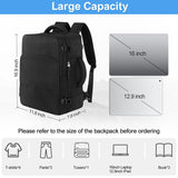 Sinaliy Travel Backpack for Men Women, Personal Item Travel Bag with Multi - Pockets, Airline Approved Carry on Backpack Fits 16inch Laptop, Waterproof Casual Backpack for College,Travel, Work