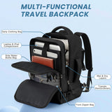 Sinaliy Travel Backpack for Men Women, Personal Item Travel Bag with Multi - Pockets, Airline Approved Carry on Backpack Fits 16inch Laptop, Waterproof Casual Backpack for College,Travel, Work