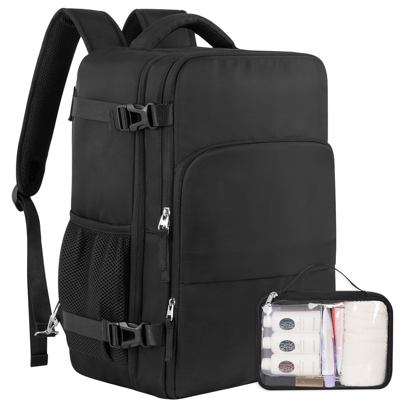Sinaliy Travel Backpack for Men Women, Personal Item Travel Bag with Multi - Pockets, Airline Approved Carry on Backpack Fits 16inch Laptop, Waterproof Casual Backpack for College,Travel, Work