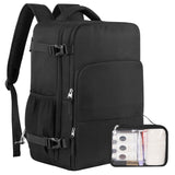 Sinaliy Travel Backpack for Men Women, Personal Item Travel Bag with Multi-Pockets, Airline Approved Carry on Backpack Fits 16inch Laptop, Waterproof Casual Backpack for College,Travel, Work