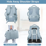 Sinaliy Travel laptop Backpack for Women, Personal Item Size Flight Approved, 16 Inch Laptop Bag with Multi - Pockets, College Computer Bag, Waterproof Carry On Backpack Casual Daypack Backpack