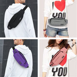 SINNO Large Fanny Pack for Women Men Belt Bag with 4 - Zipper Pockets Waterproof for Running Sport Workout Hiking Travel Walking Fasion Waist Packs Crossbody Phone Bag Carrying All Phones