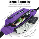 SINNO Large Fanny Pack for Women Men Belt Bag with 4 - Zipper Pockets Waterproof for Running Sport Workout Hiking Travel Walking Fasion Waist Packs Crossbody Phone Bag Carrying All Phones