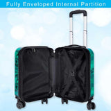 Skateboard Dinosaur Kids Luggage 2PC Set: Airline - Approved Carry On Boys Suitcase with 360° Spinner Rolling Wheels, Includes Neck Pillow