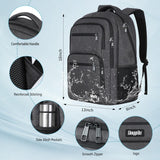 Skaypibs Backpck for Men Women School Backpack for Boys Teens 15.6 inch Laptop Back Pack with Reinforced Straps Bookbag for College High Middle School Travel Business Work Mochilas Black