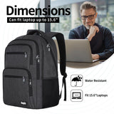 Skaypibs Backpck for Men Women School Backpack for Boys Teens 15.6 inch Laptop Back Pack with Reinforced Straps Bookbag for College High Middle School Travel Business Work Mochilas Black