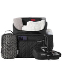 Skip Hop Diaper Bag Backpack: Forma, Multi - Function Baby Travel Bag with Changing Pad & Stroller Attachment, Jet Black