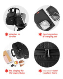 Skip Hop Diaper Bag Backpack: Forma, Multi - Function Baby Travel Bag with Changing Pad & Stroller Attachment, Jet Black