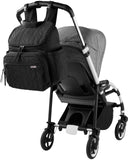 Skip Hop Diaper Bag Backpack: Forma, Multi - Function Baby Travel Bag with Changing Pad & Stroller Attachment, Jet Black