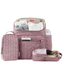 Skip Hop Diaper Bag Backpack: Forma, Multi - Function Baby Travel Bag with Changing Pad & Stroller Attachment, Mauve Mist
