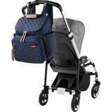 Skip Hop Diaper Bag Backpack: Forma, Multi - Function Baby Travel Bag with Changing Pad & Stroller Attachment, Navy