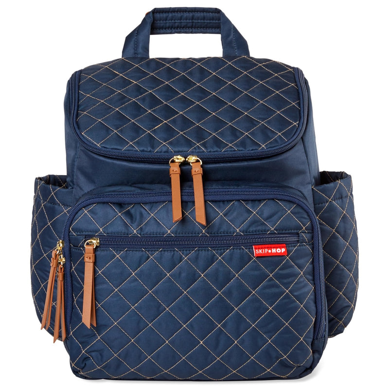 Skip Hop Diaper Bag Backpack: Forma, Multi - Function Baby Travel Bag with Changing Pad & Stroller Attachment, Navy