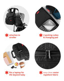 Skip Hop Diaper Bag Backpack: Forma, Multi - Function Baby Travel Bag with Changing Pad & Stroller Attachment, Sage