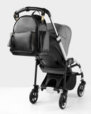 Skip Hop Diaper Bag Backpack: Greenwich Multi - Function Baby Travel Bag with Changing Pad and Stroller Straps, Vegan Leather, Black