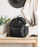 Skip Hop Diaper Bag Backpack: Greenwich Multi - Function Baby Travel Bag with Changing Pad and Stroller Straps, Vegan Leather, Black
