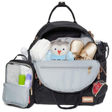 Skip Hop Diaper Bag Backpack: Suite 6 - in - 1 Diaper Backpack Set, Multi - Function Baby Travel Bag with Changing Pad, Stroller Straps, Bottle Bag and Pacifier Pocket, Black