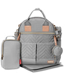 Skip Hop Diaper Bag Backpack: Suite 6 - in - 1 Diaper Backpack Set, Multi - Function Baby Travel Bag with Changing Pad, Stroller Straps, Bottle Bag and Pacifier Pocket, Dove Grey