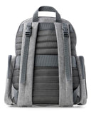 Skip Hop Diaper Bag Backpack with Portable Changing Pad, 9 Total Pockets, Easy - Access Wipes Pocket, Zippered Side Pocket, Luggage Sleeve & Stroller Straps, Fits a 15” Laptop, Luna, Heather Grey