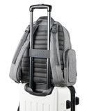 Skip Hop Diaper Bag Backpack with Portable Changing Pad, 9 Total Pockets, Easy - Access Wipes Pocket, Zippered Side Pocket, Luggage Sleeve & Stroller Straps, Fits a 15” Laptop, Luna, Heather Grey