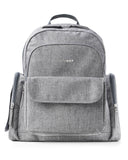 Skip Hop Diaper Bag Backpack with Portable Changing Pad, 9 Total Pockets, Easy - Access Wipes Pocket, Zippered Side Pocket, Luggage Sleeve & Stroller Straps, Fits a 15” Laptop, Luna, Heather Grey