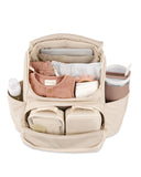 Skip Hop Diaper Bag Backpack with Portable Changing Pad Adjustable Pocket for 30 oz. Tumblers 9 Total Pockets Insulated Packing Cubes Luggage Sleeve & Stroller Straps Fits a 14” Laptop Forma Next Oat
