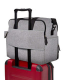 Skip Hop Diaper Bag: Iconic Duo Weekender, Extra Large Capacity with Changing Pad & Stroller Attachment, Grey Melange