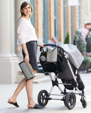 Skip Hop Insulated Breastmilk Cooler And Double Baby Bottle Bag, Black & White Stripe